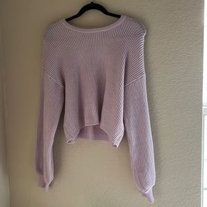 Pink knitted sweater